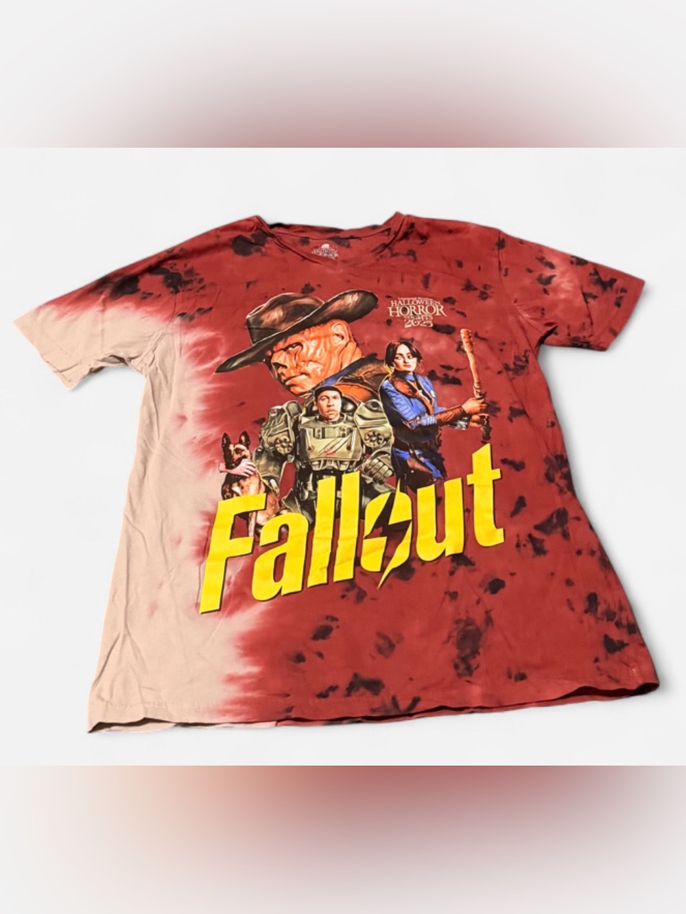 Fallout Graphic Short Sleeve Tee - Red Tie-Dye